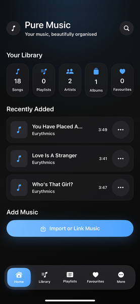 Pure Music iPhone screenshot 1