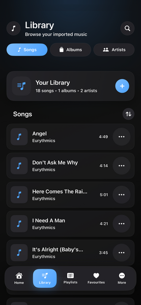 Pure Music iPhone screenshot 2